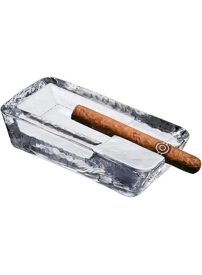 Hemingway Big Ashtrays for Cigar Outdoors Large Heavy Glass for Patio/Outdoors/Cigars Ash Tray Large Giant Luxury Premium Ashtrays for Outdoor Party Restaurant - Image 3